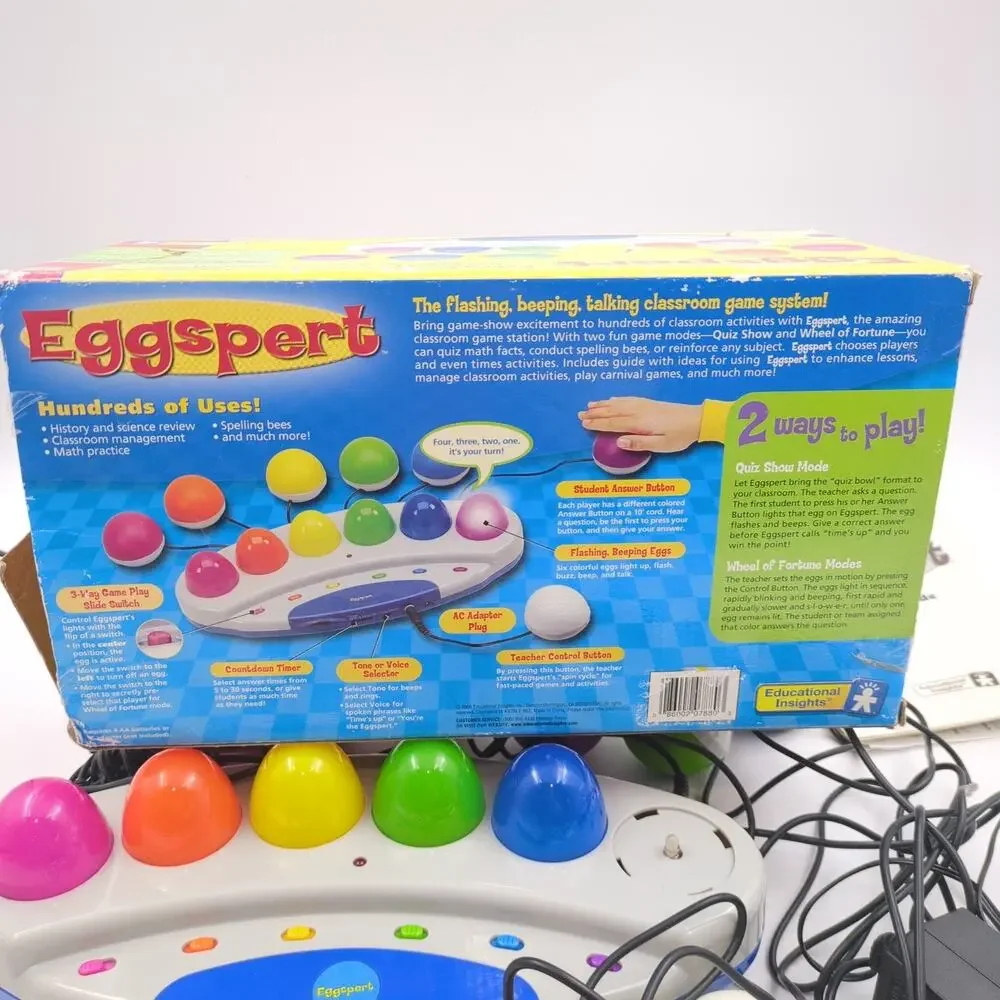Educational Insights Eggspert Flashing Beeping Talking Game System Tested As Is
